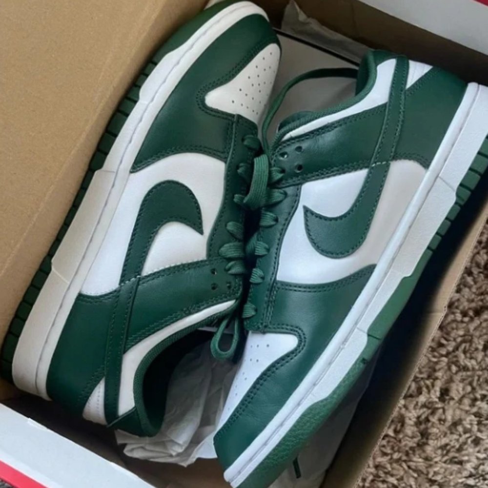 Nike Dunk Low Michigan State Spartan Green Size 8.5